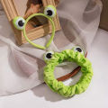 1pc Funny Frog Makeup Headband Wide-brimmed Elastic Hairbands Cute Hair Bands. 