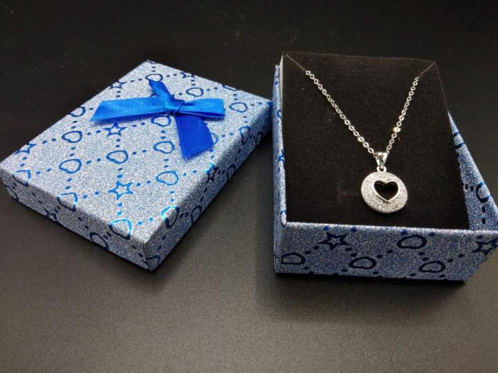 Valentine Gift Zircon Locket with Chain
