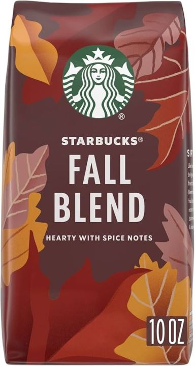 Starbucks Ground Coffee, Fall Blend Medium Roast Coffee, 100% Arabica, Limited Edition, 1 Bag (10 Oz) 283g