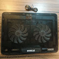 Speed-X N99 Laptop Cooling Pad 2 Fan  with Light - Dual Fans Notebook Cooler Adjustable Height. 