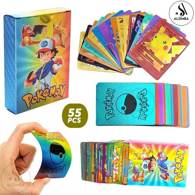 Premium Pokémon Card Game Set – 55 Rare Unofficial VMAX GX VSTAR Cards ...