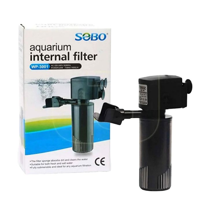 SOBO Aquarium Internal Filter WP-3001 (Power 20W & 1400L/H) Power Aquarium Filter (Mechanical Filtration For Salt Water and Fresh Water)