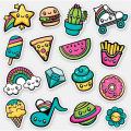 Cute Doodle Stickers for Laptop - Pack of 16 - Aesthetic Art Stickers -for mobile back, Laptop, dairy and for decorating your stuff and making them look more attractive - Stickers for Mobile. 