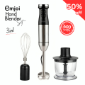 Emjoi Hand Blender Set 3 in 1 Hand Blender, Mixer, Chopper Machine. 