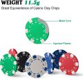 200 Pieces Poke Chips Poke Game With Cards Dice Chips Dealer Button Chip Holder and Aluminum Travel Case. 