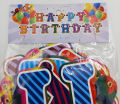 HAPPY BIRTHDAY PARTY DECORATION BANNER IN MULTICOLOR. 