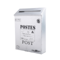 Mailbox Vintage Wall Mount Mailbox Post Letter Box Antique Metal Mailbox Rust Resistant Mail Holder for Outside Silver. 