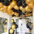 100 Golden Black Balloons For Birthday - Anniversary & Party Decoration - Balloons For Room - Home Decoration. 