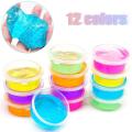 Slime kit, Colors Non-Toxic Clear Crystal Slime Soft Jelly Clay Putty mud Stress Relief Toy Jelly Toy for Kids & Adult, DIY Slime Making- Multi Color (Pack of 6. 