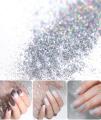 Gradient Shiny Nail Glitter Set Powder Laser Sparkly Manicure Nail Art Chrome Pigment selvar DIY Nail Art Decoration Kit selvar,Gray, black. 
