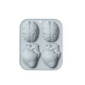 Brain Heart Shape Silicone Mold Food Grade Brain Fondant Molds Silicone Mold  MJ. 