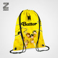 BTS Drawstring Bag For (Boys & girls) Digitally printed on Cloth By Zezo. 