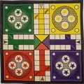 Ludo Mat Carpet Rug Large Size 2x2 Ft Foldable and Washable with large Gotte Set. 