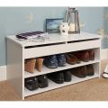 Shoes storage rack with seat. 