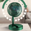 Folding Telescopic Floor Fan 3 Gears Summer Silent Desktop Retractable Fan For Office Bedroom School Usb Rechargeable Ventilator. 