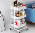 Kitchen Trolley Rack storage bathroom storage trolley Rack 3 tier cart Rolling Rack Shelves. 