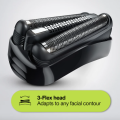 BRAUN Series 3 Shave&Style 310BT Wet & Dry shaver with trimmer head and 5 combs, black / blue.. 