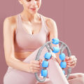 l U Shape Trigger Point Massage Roller Arm Leg Neck Muscle Tissue Fitness Gym Yoga Pilates Sports 8 Wheels. 