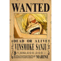 PinShang Kraft Paper Posters One Piece Luffy 1.5 Billion Bounty Wanted Posters Vintage Anime Wall Stickers. 
