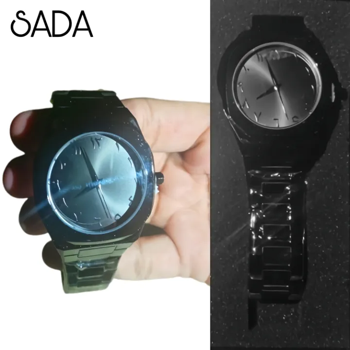 Stainless%20steel%20Arabic%20Black%20Watch%20Arabic%20Dial%20Aura%20Watch%20-%20Image%203