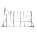Stainless Steel Plate, Dish Rack Lid Holder Stainless Steel Dish/Lid/Plate Rack Stand Holder Chrome Plated (for 6 Plates). 