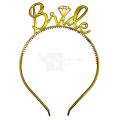 Bride Hair Band - Adjustable - Bridal Shower Hair Band - Golden Color - Headband For Girls. 