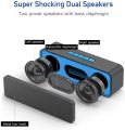 Sonkir Portable Bluetooth Speaker, Bluetooth 5.0 Wireless Speaker with 3D Stereo Hi-Fi Bass, Built-in 1500 mAh Battery, 12H Playtime (Blue). 
