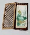 Wooden money envelop for a gift. 