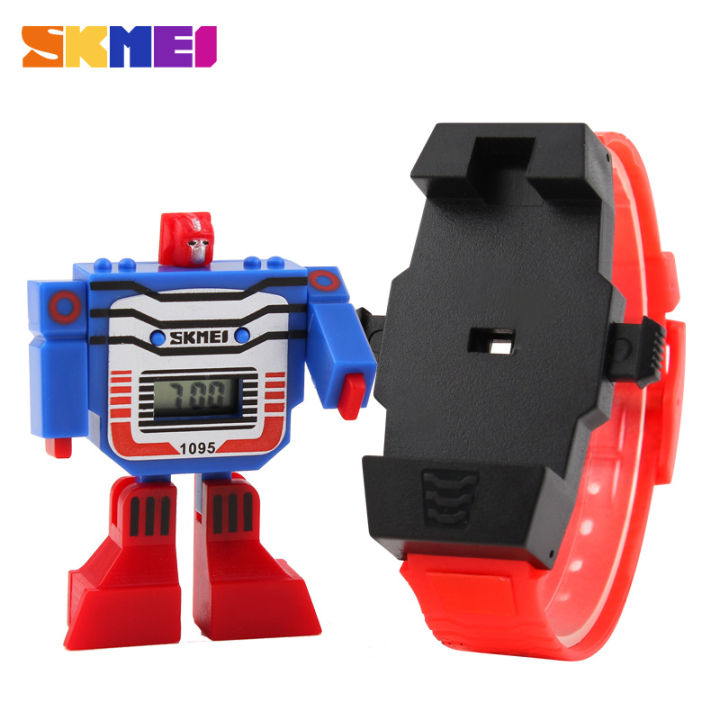 Transformation boy watch io robot RelogSKMEI fashion digital children's watch date cartoon children's sports watch 1095