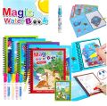 Reusable Magic Water Quick Dry Book Water Coloring Book Doodle with Magic Pen Painting Board for Children Education Drawing Pad (Random Design & Assorted Color) (Multi Color, 4). 