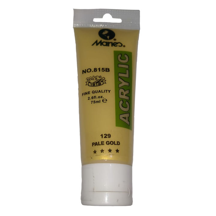 Marie's 75ml Acrylic Colors Paint Tubes-129 Pale Gold