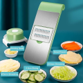 Stainless Steel Multi-Functional Vegetable Slicer And Vegetable Cleaner Suit，With Replaceable Blades. 
