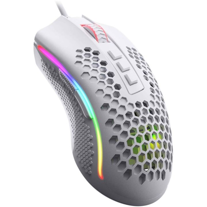 Redragon STORM M808W-RGB Lightweight RGB Gaming Mouse - White
