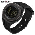 Sanda Men's Watches Sport LED Digital Waterproof Pedometer Wristwatches 6117. 