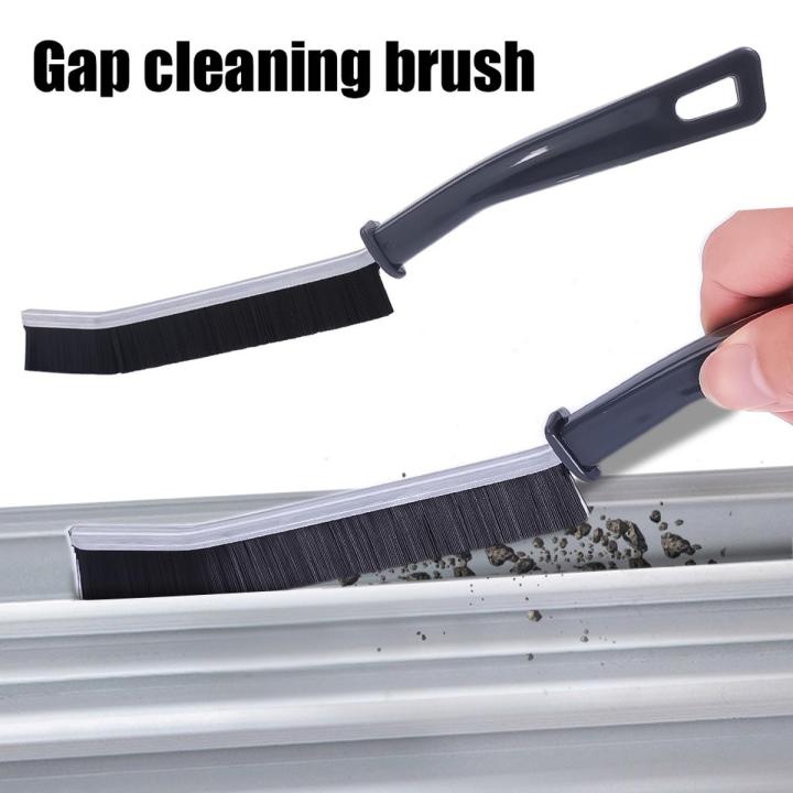 Corner Groove Crevice Cleaning Brush Household for Bathroom Surface Window Toilet Ceramic Tile Gap Cleaning Brush Scraper with Long Handle Deep Clean Scrub Brushes