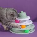Interactive Cat Toy 4-Layer Trackball Turntable INS Style Track Toys For Cats Intelligence Training Play Games Cat Accessories. 