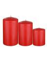Set of 3 - Wax Pillar Candles. 