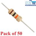 Pack of 50 - All Values of Resistor 0.25 Watt - 1/4 W - Quarter Watt Carbon film Resistors. 