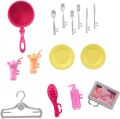 Doll and Dollhouse Portable 1-Story Playset with Pool & Accessories. 