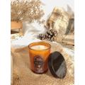 Small Glass Jar Scented Candles with lid - Caramel Green Tea. 
