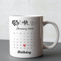Custom Mug with Name and Date Of Birth, Calendar Mug with Name, Custom Mug with Calendar, Calendar Mug, Mug with Name. 