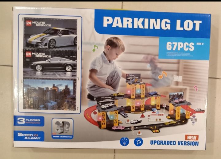 Parking lot for boys parking set for kids parking dinky set for boys jumbo parking lot 67 PC's