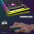 RedThunder K10 Wireless Gaming Keyboard and Mouse Combo, LED Backlit Rechargeable 3800mAh Battery, Mechanical Feel Anti-ghosting Keyboard + 7D 3200DPI Mice for PC Gamer (Black). 