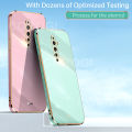 For OPPO Reno2 F / OPPO Reno 2F Back Cover Shiny Plating Square Bumper Soft Silicone Shockproof Protective Case. 