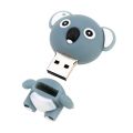 2Pcs Flash Disk : 1Pcs 32GB USB 2.0 Owl Memory Stick Rose Red & 1Pcs Mini Animal Cartoon Grey. 