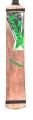 Naqqash Sports - Green Tape Ball Cricket Bat Chemical Toe Guard Best Grip Top & Bottom Threat Binding Full Curve(Saki, German, JD). 