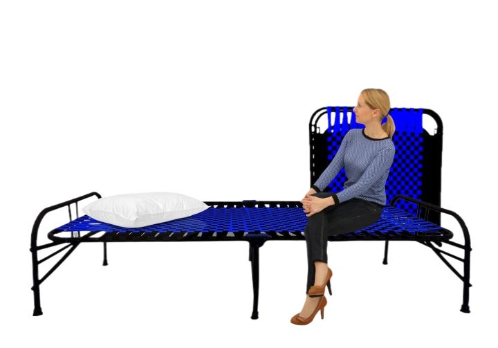 Single Folding Bed Strong Home Bed | Rubber Grips | 6 Leg Support | Guest Bed | Multipurpose  (3Ft X 6Ft)