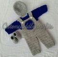 Customizable baby boy woolen dress suit/  crochet dress for boys. 