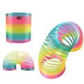 Pack of 12 Magic Slinky Rainbow Springs Bounce Fun Toy For Kids1pcs Rainbow Circle Funny Toys Early Development Educational Folding Plastic Spring Coil Children's Creative Magical Toys. 