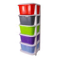 plastic drawer storage cabinets - 5 Storage Boxes in Multicolor Storage Organizer - chester storage box for toys, Jewelry Box High Quality Chester Plastic Strong Decorated Printed Drawer Cabinet Box. 